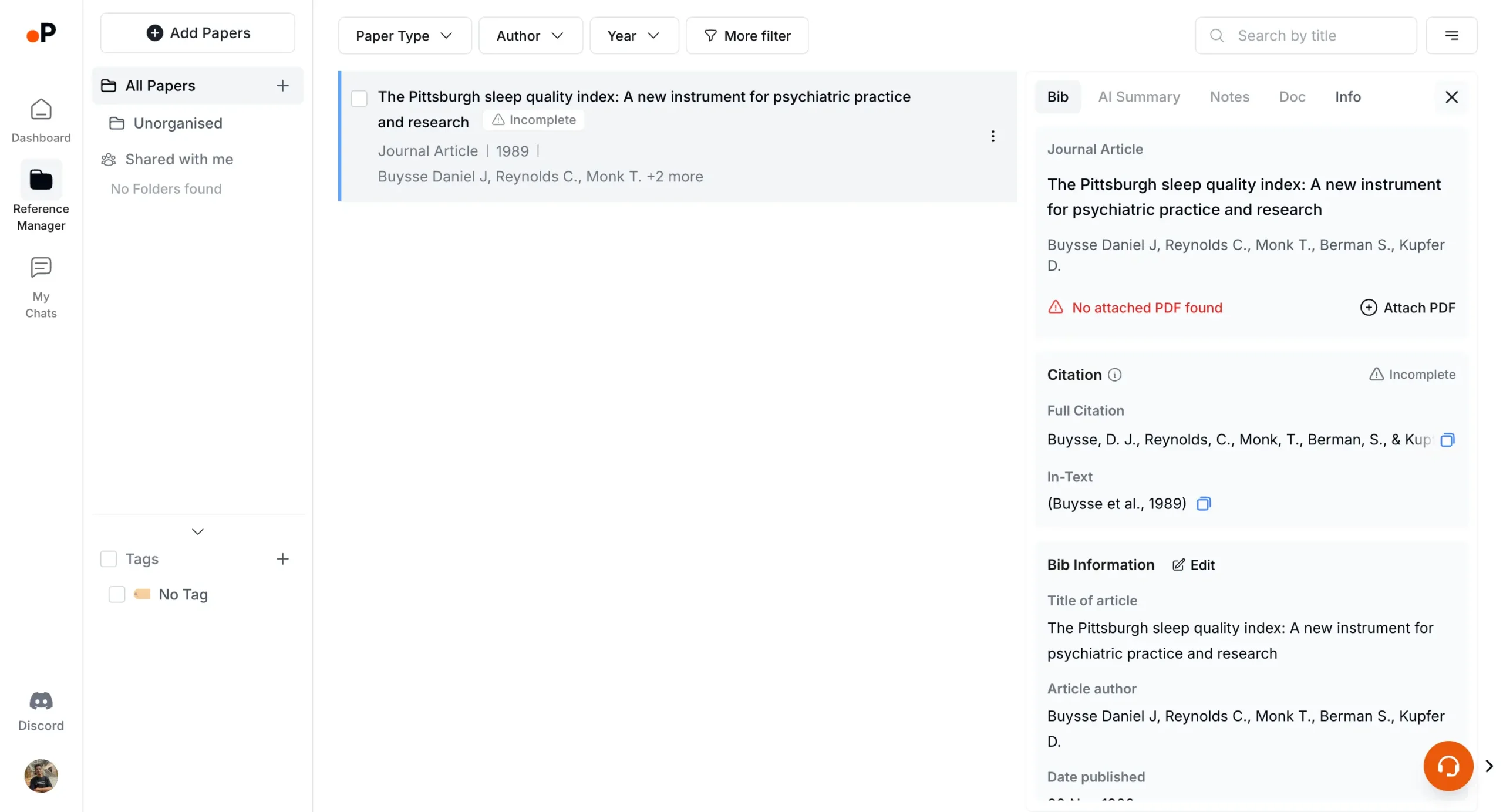 More details about a research paper