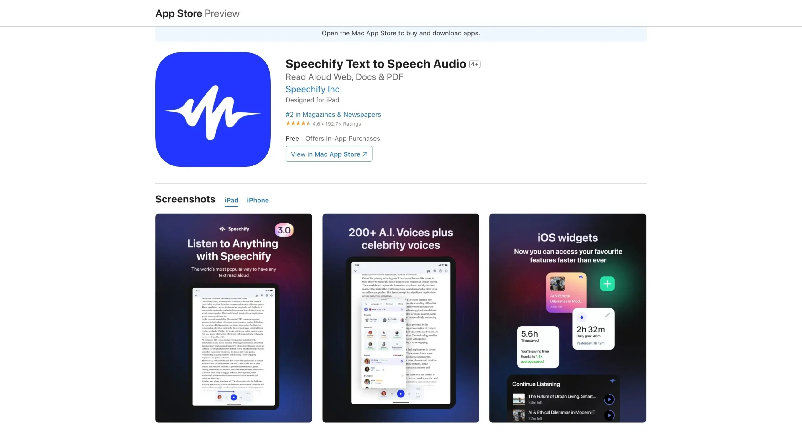 Speechify for iOS