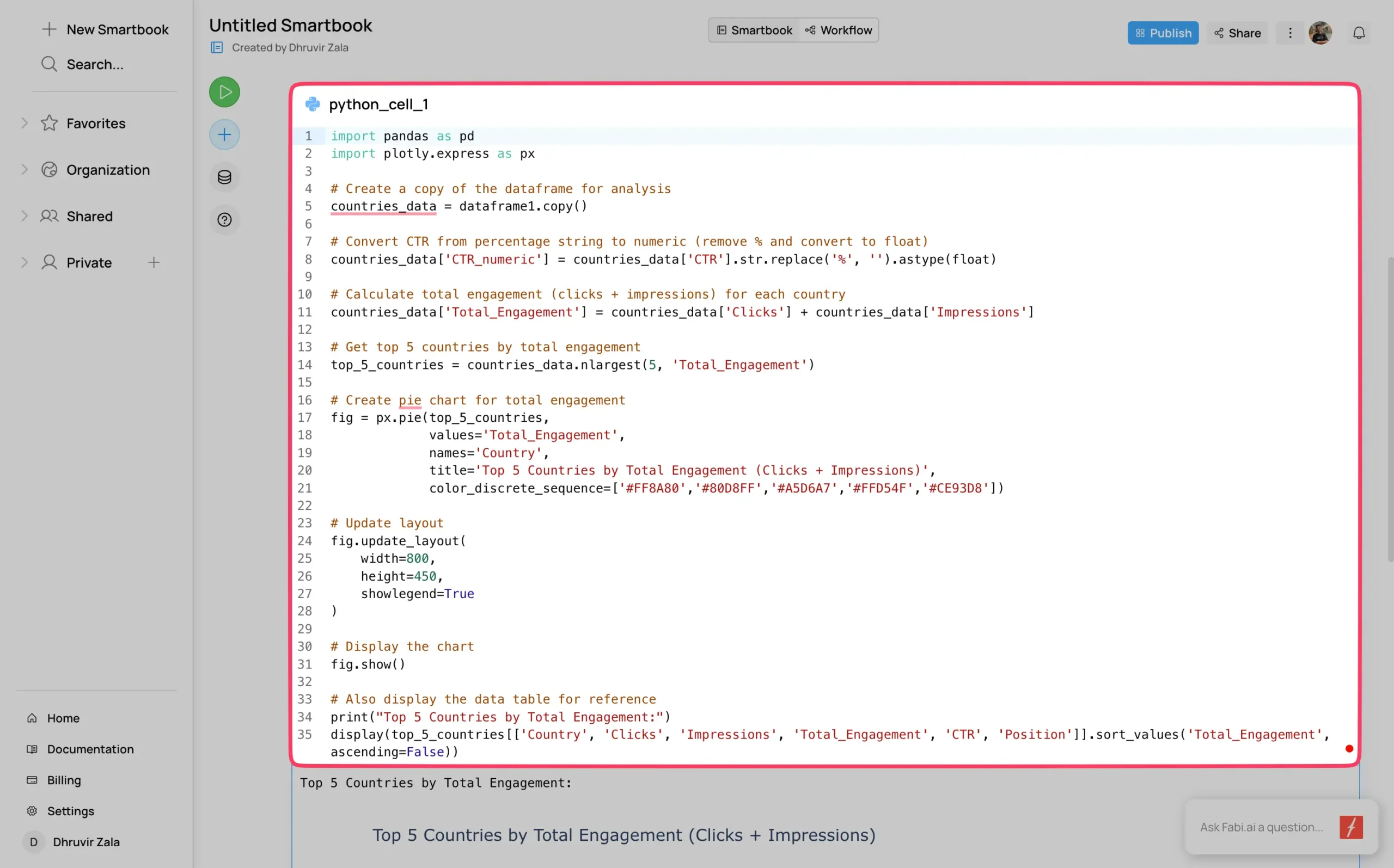Python code for chart generated by Fabi.ai
