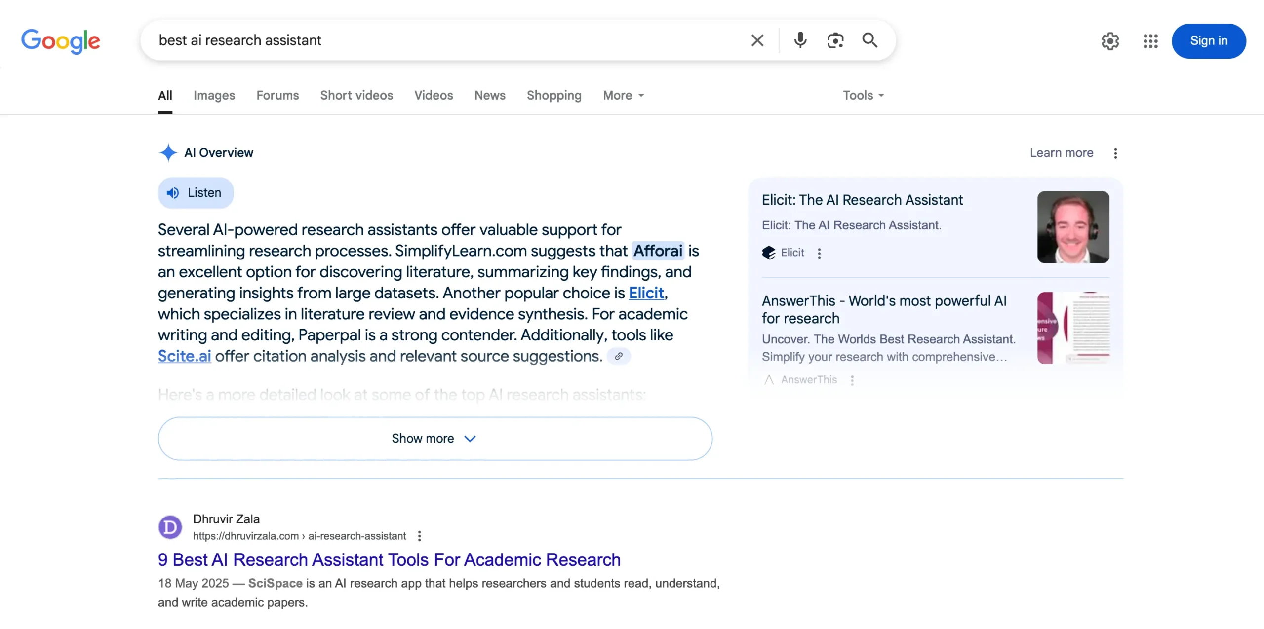 AI research assistant article