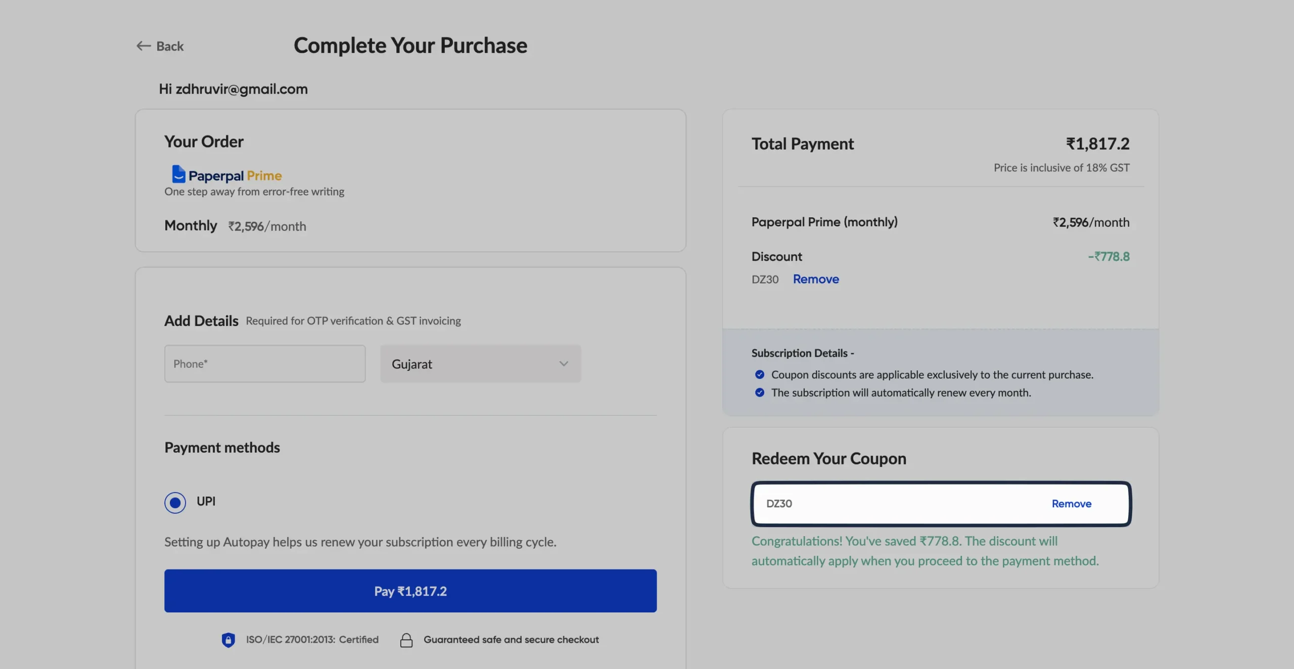Paperpal discount code