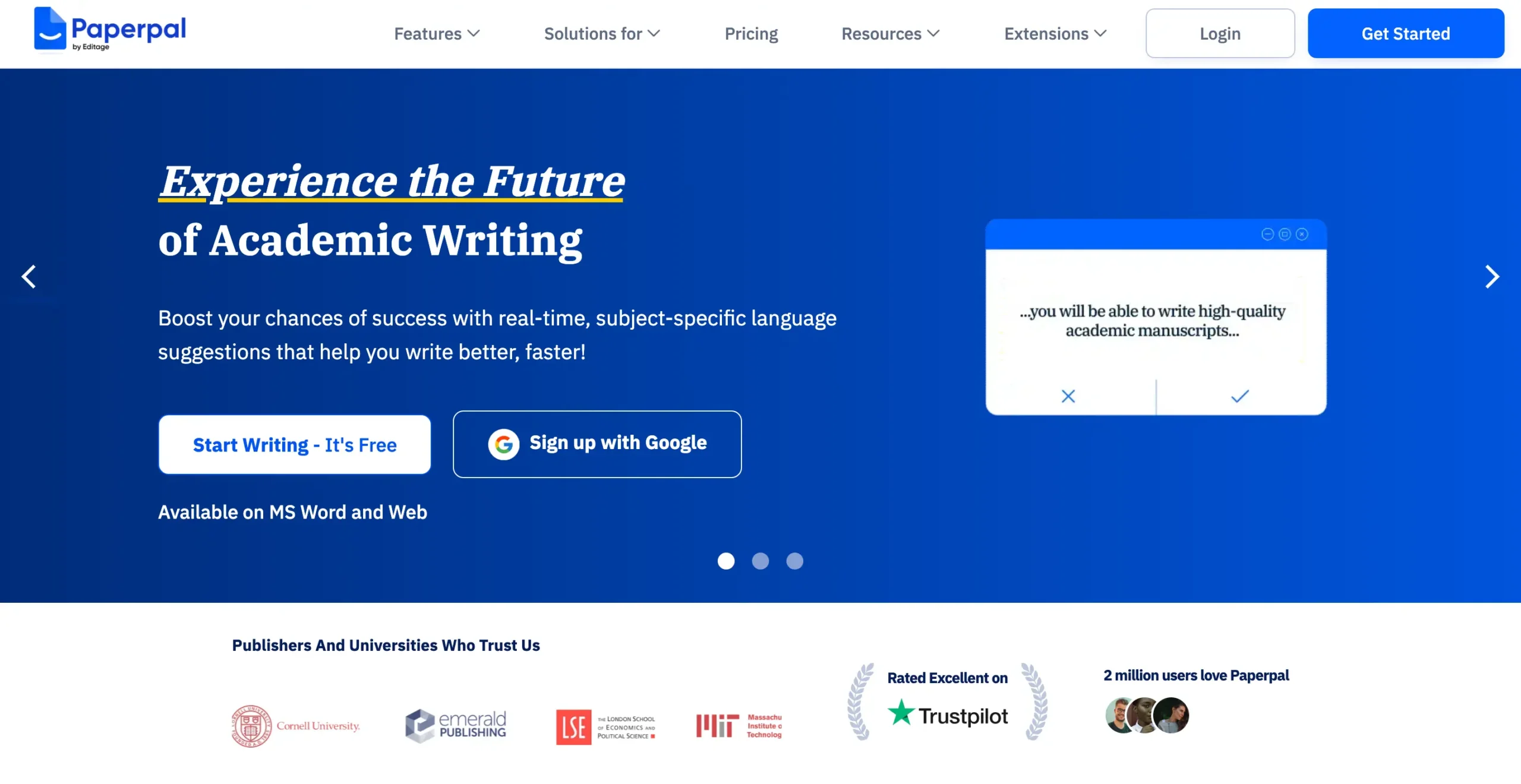 Paperpal new homepage