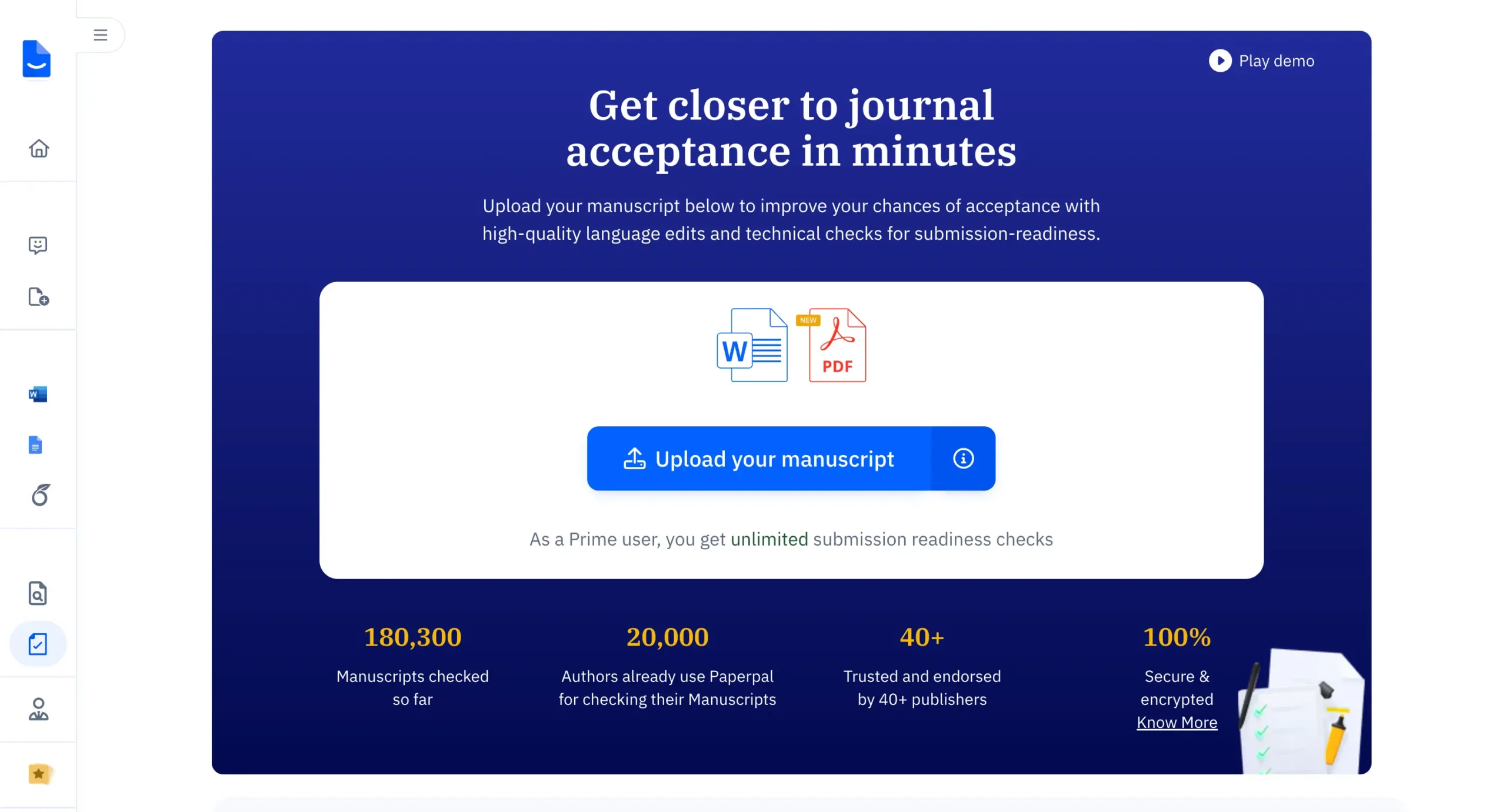 Journal Submission Check in Paperpal