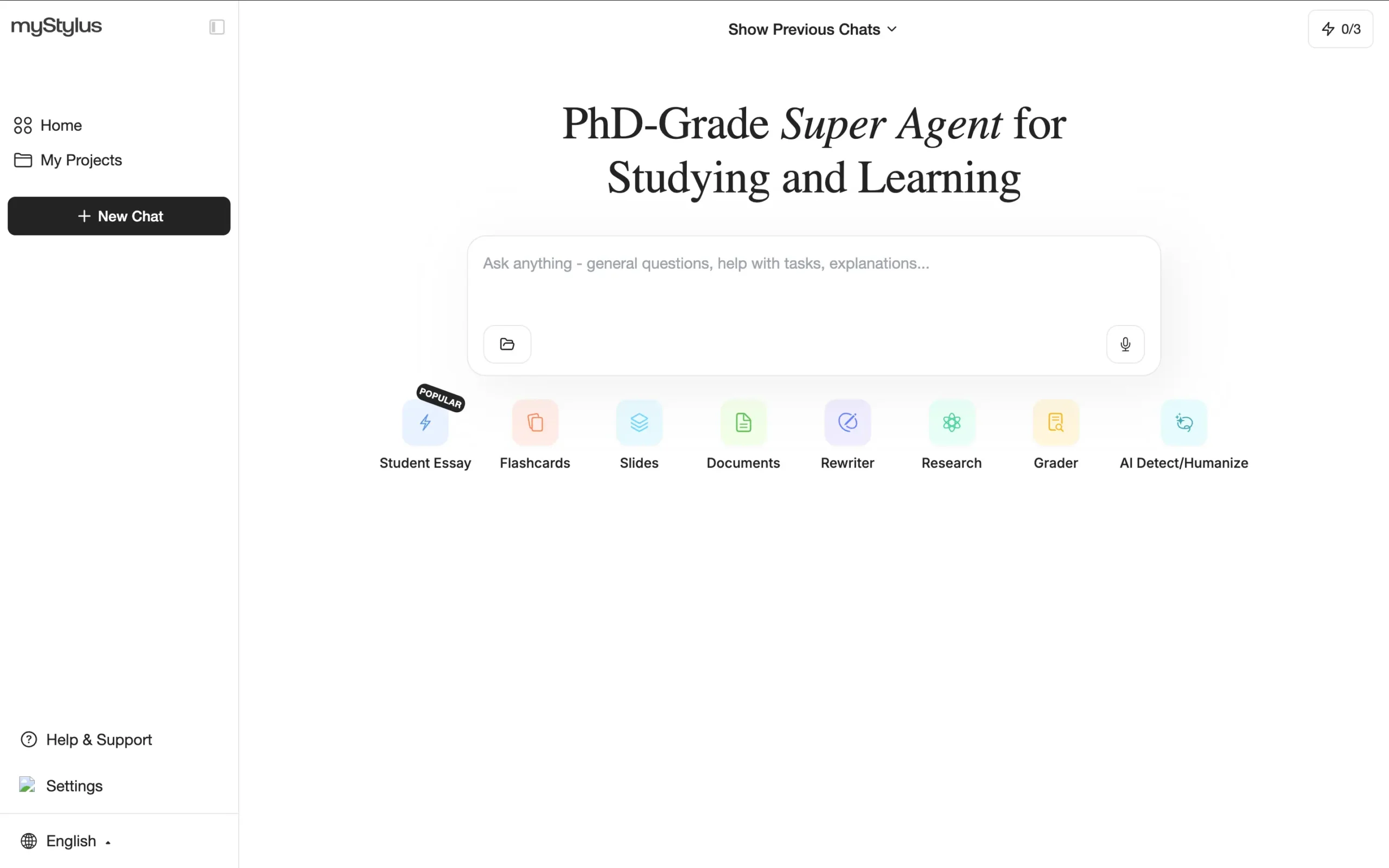 MyStylus new homepage