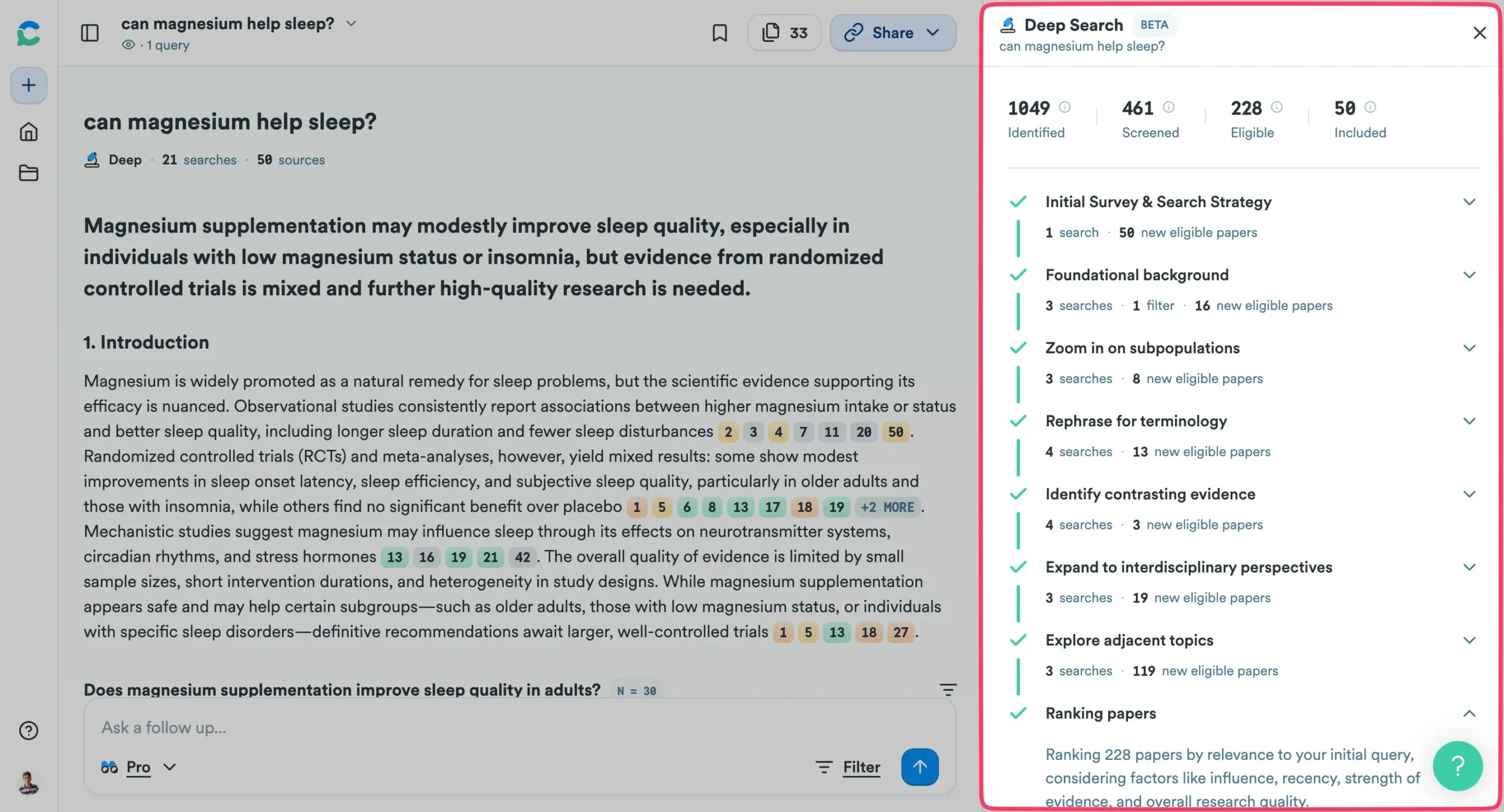 Deep Search in Consensus