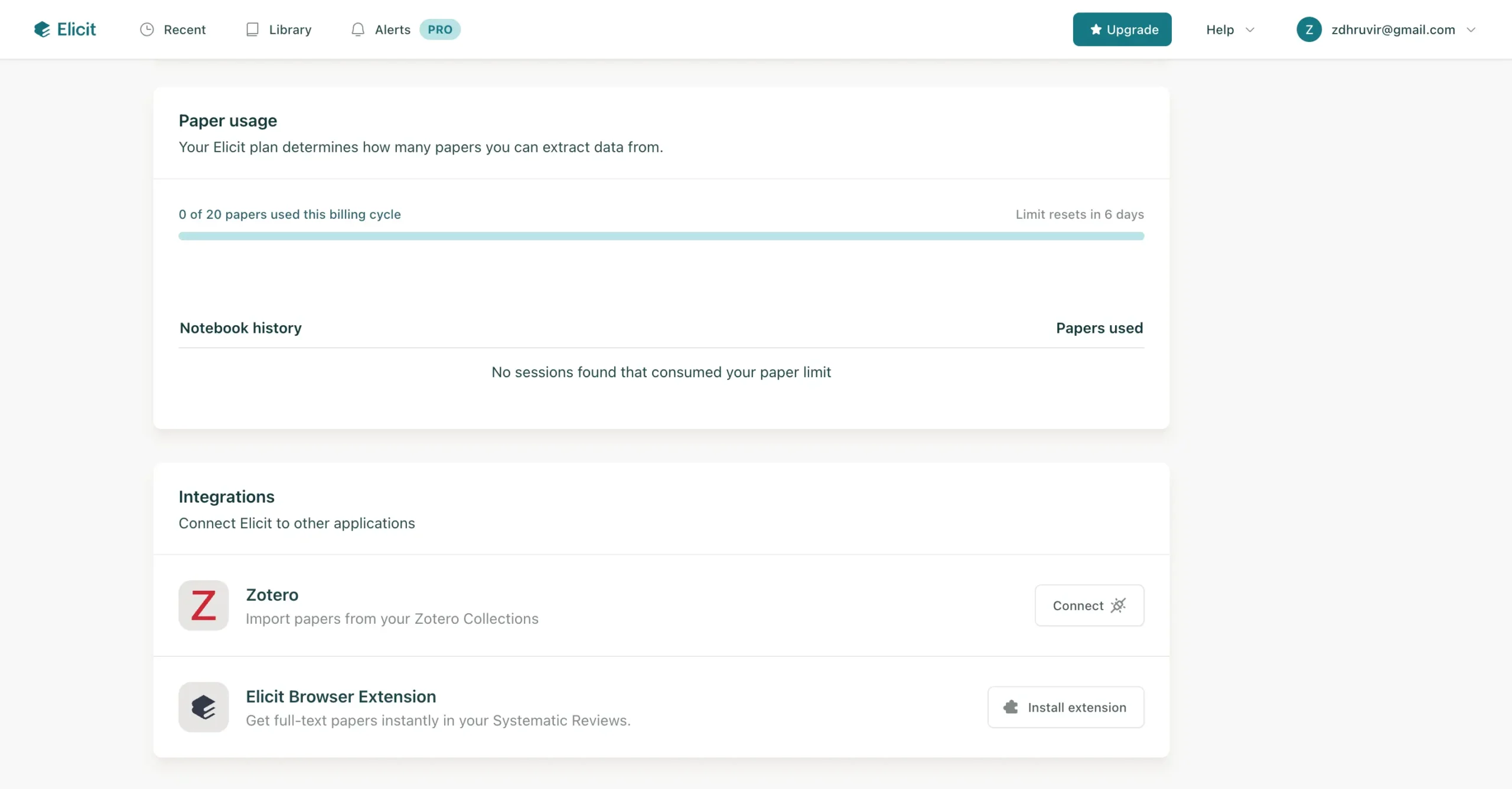 Integrations in Elicit