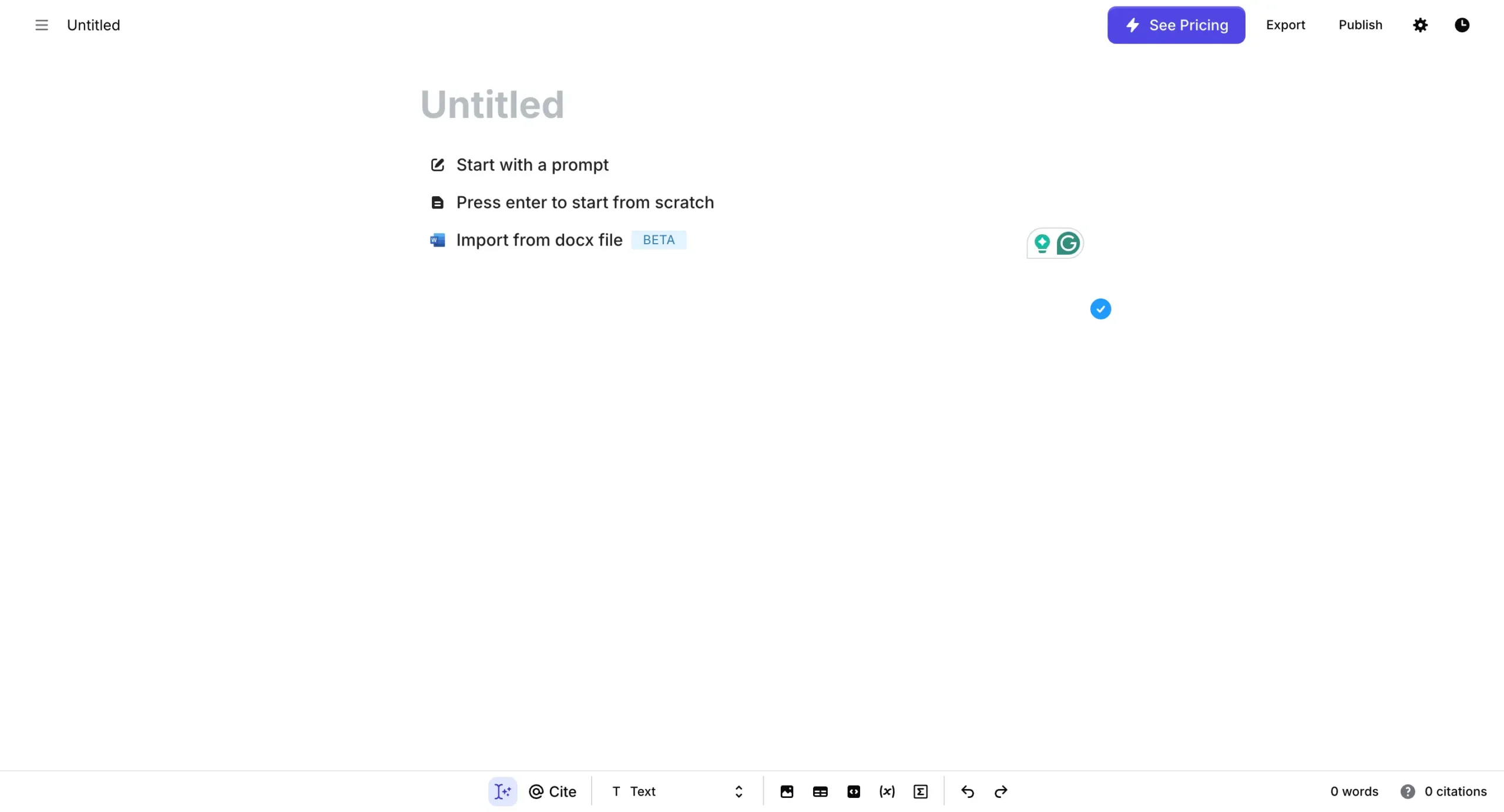 Jenni AI's AI-powered document capability