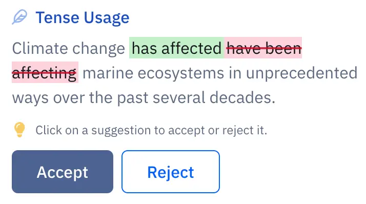 Language suggestion display process in Paperpal
