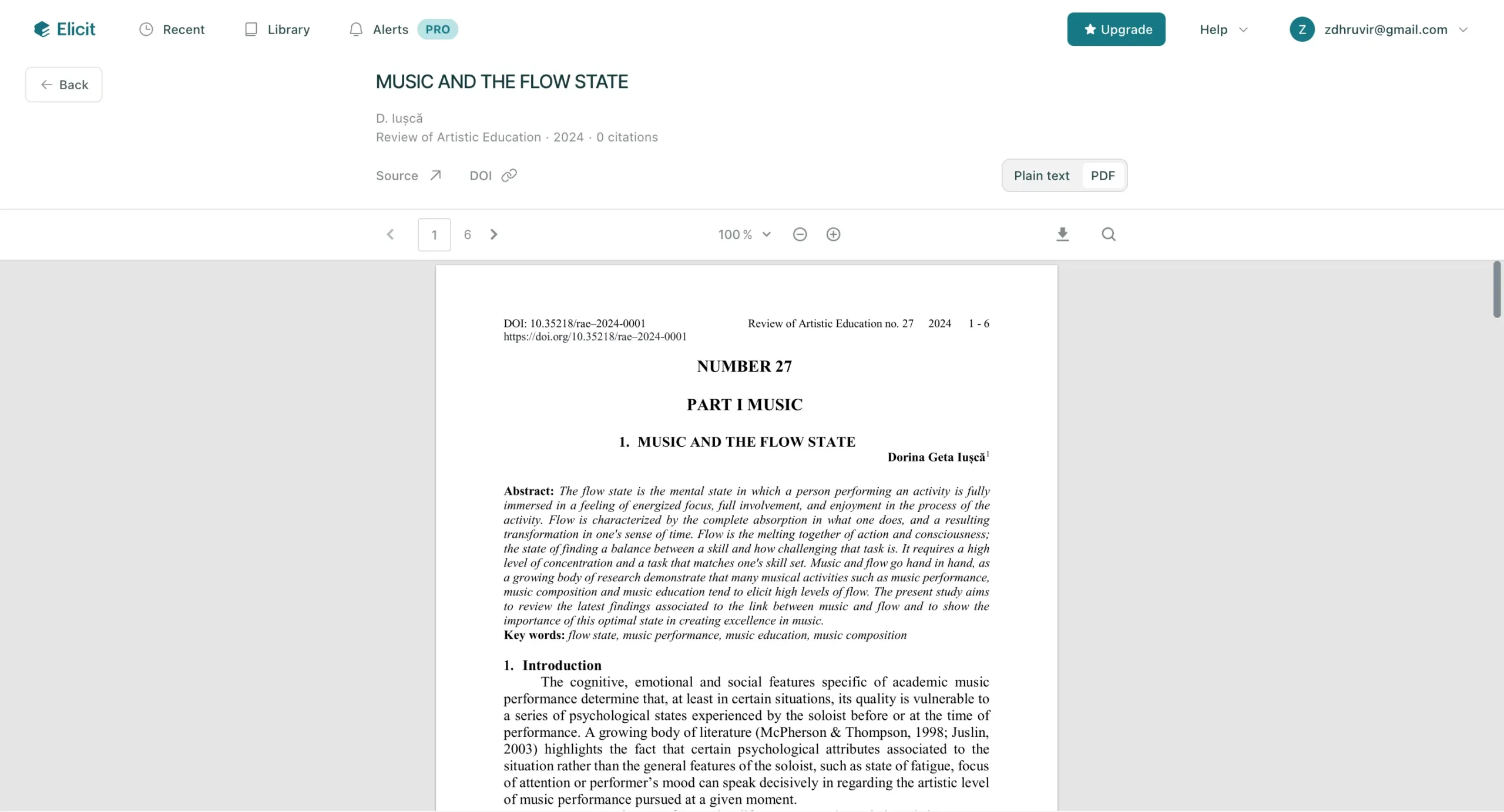 PDF reader in Elicit