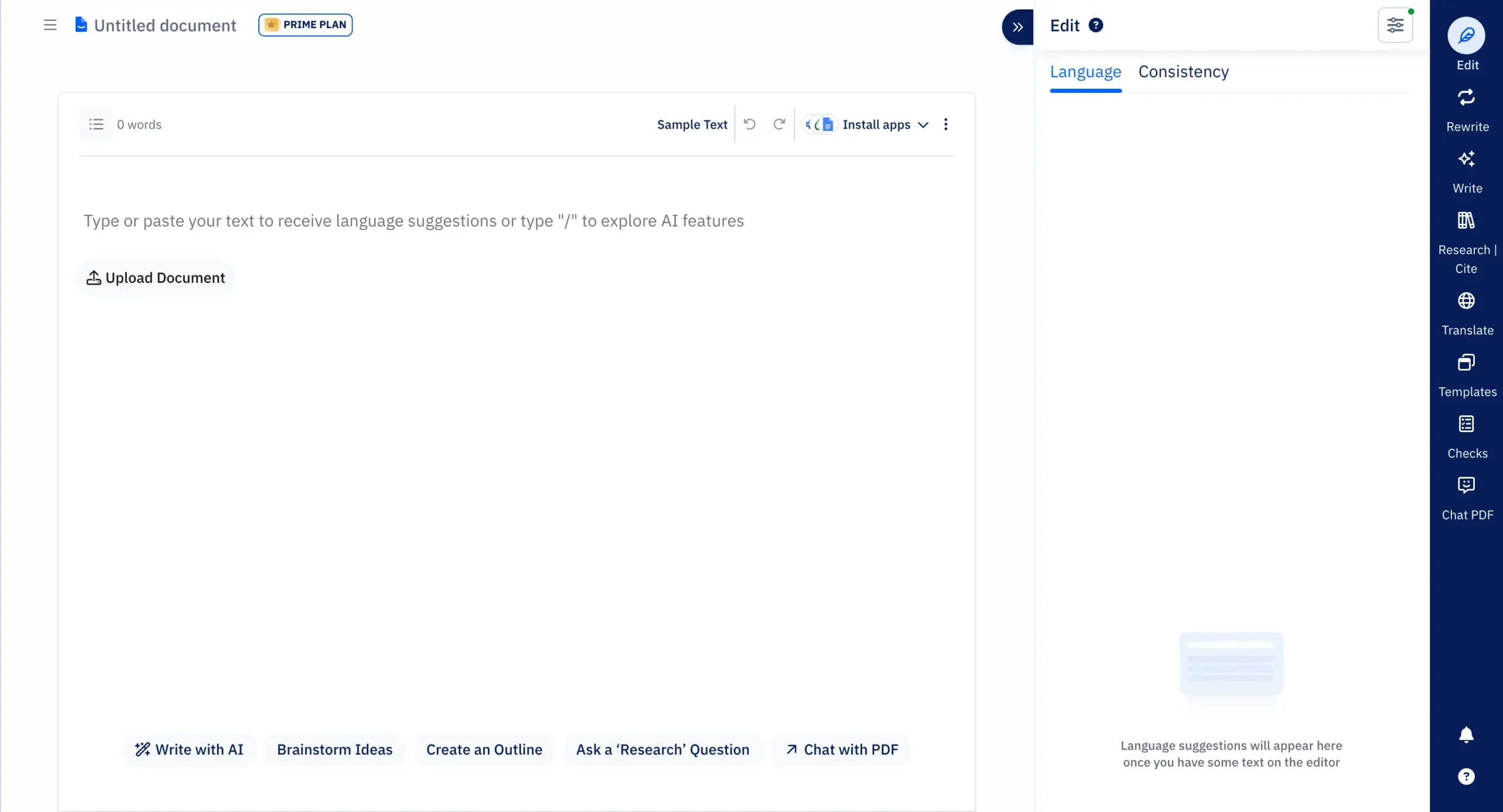 Paperpal's Edit feature