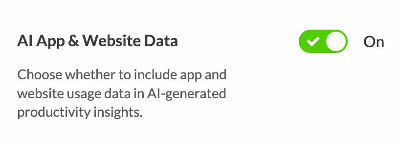 AI App & Website Data in Rize