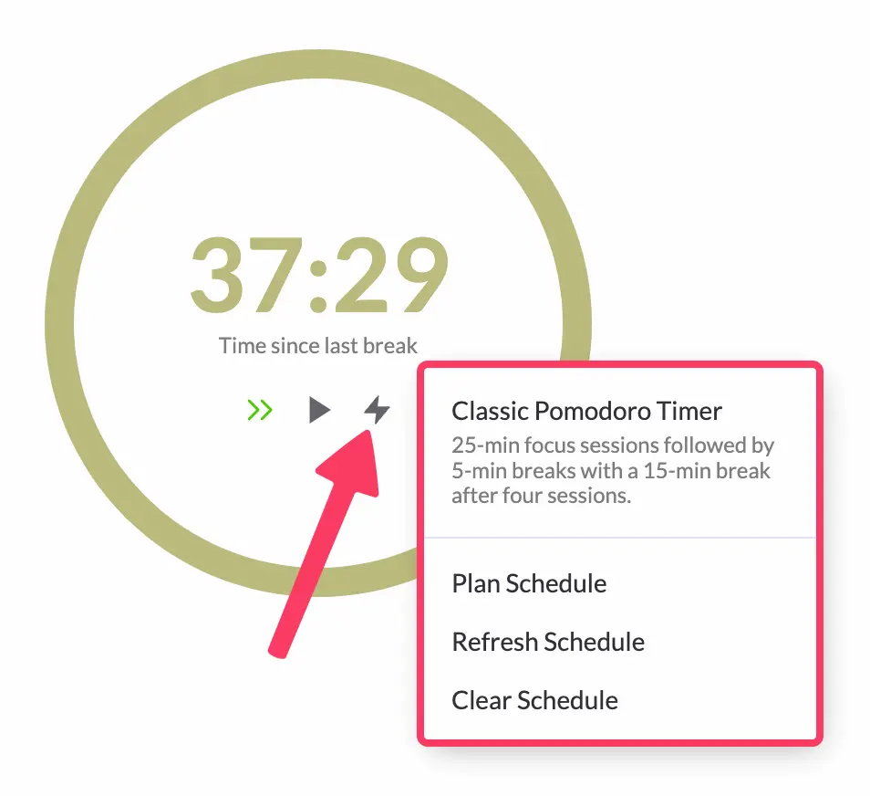 Classic Pomodoro Timer in Rize