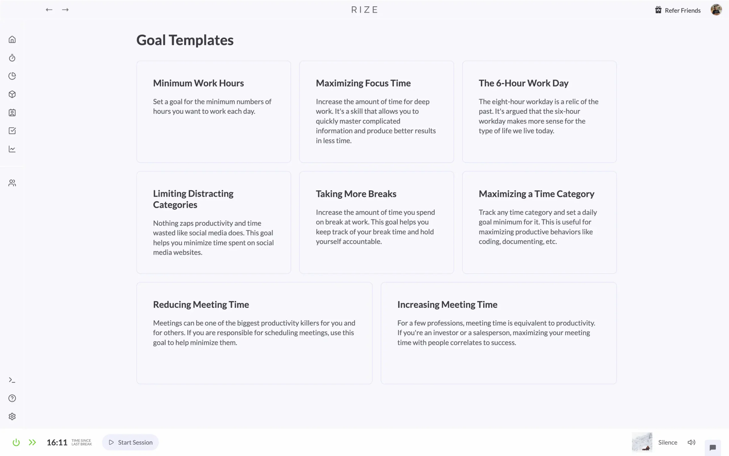 Rize Goal Templates