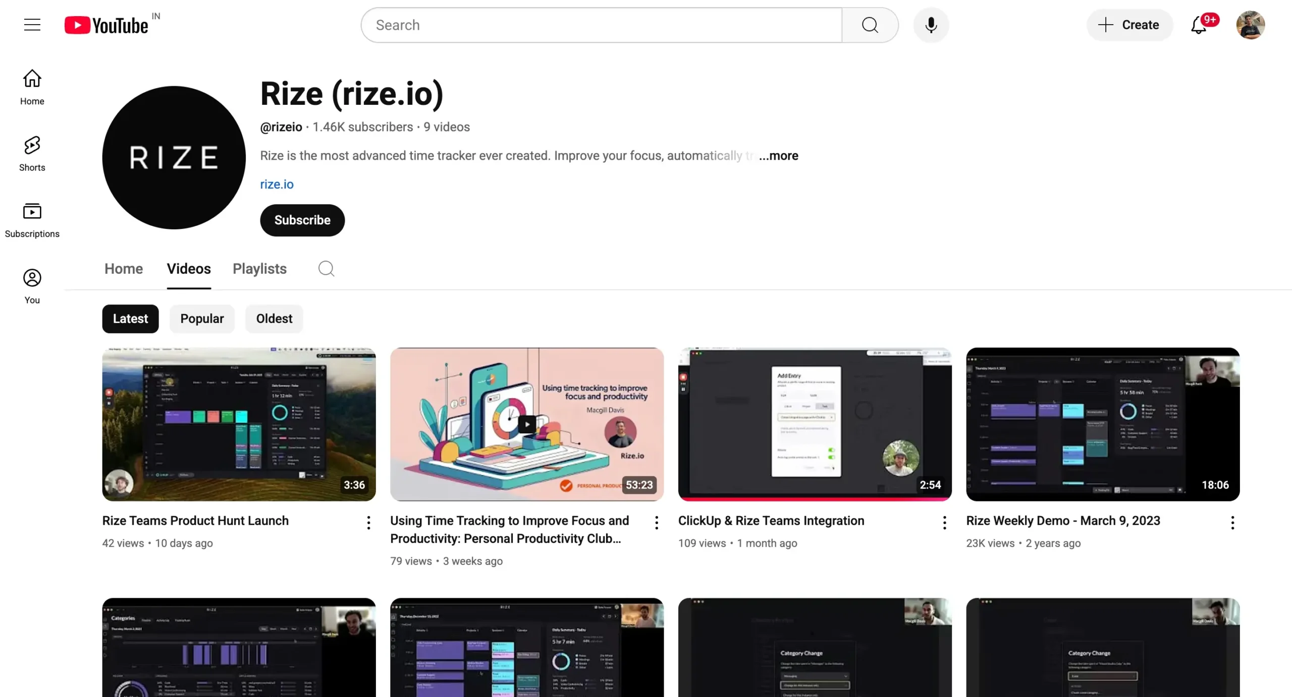 Rize video tutorials