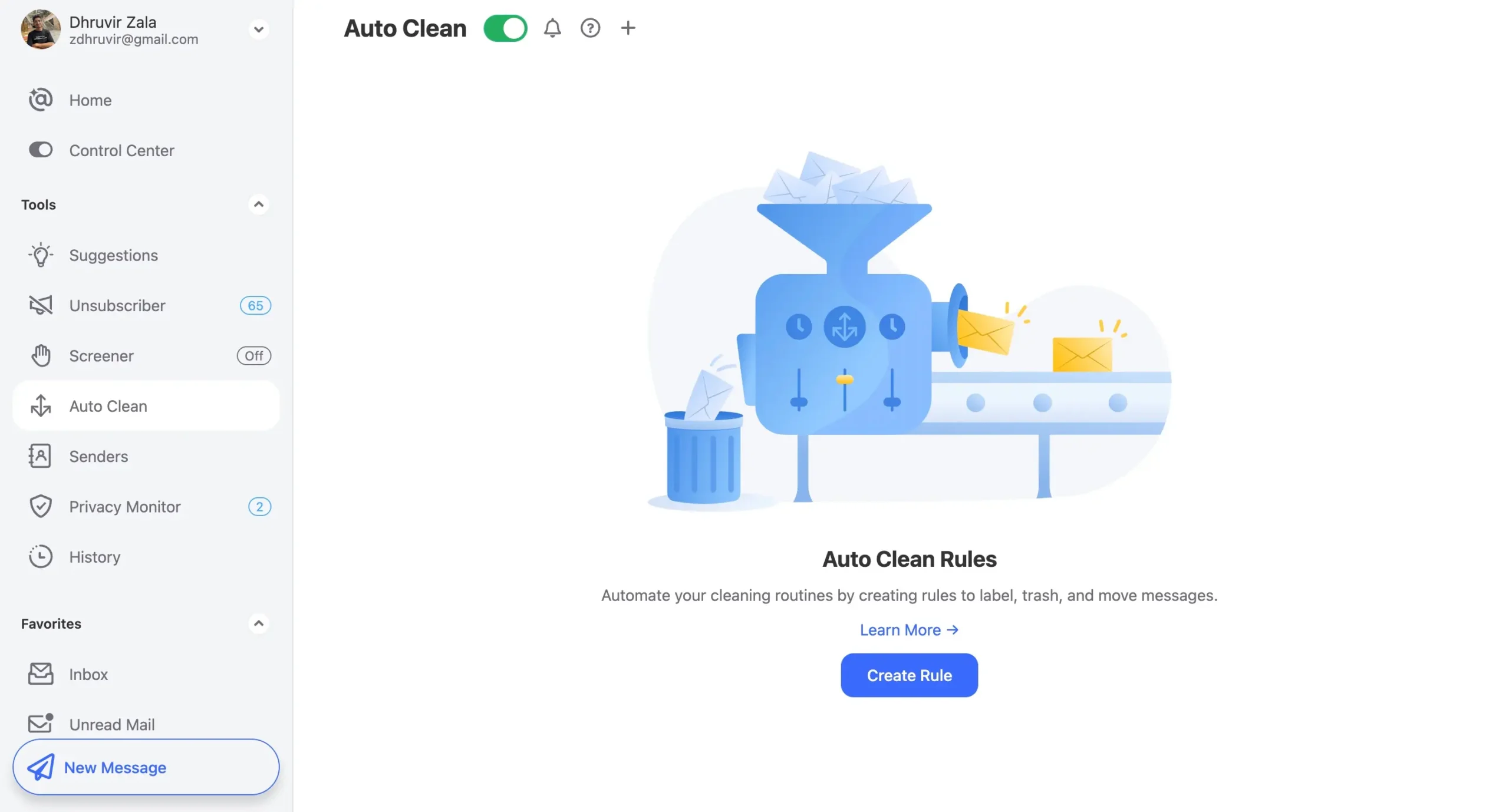 Auto Clean feature in Clean Email