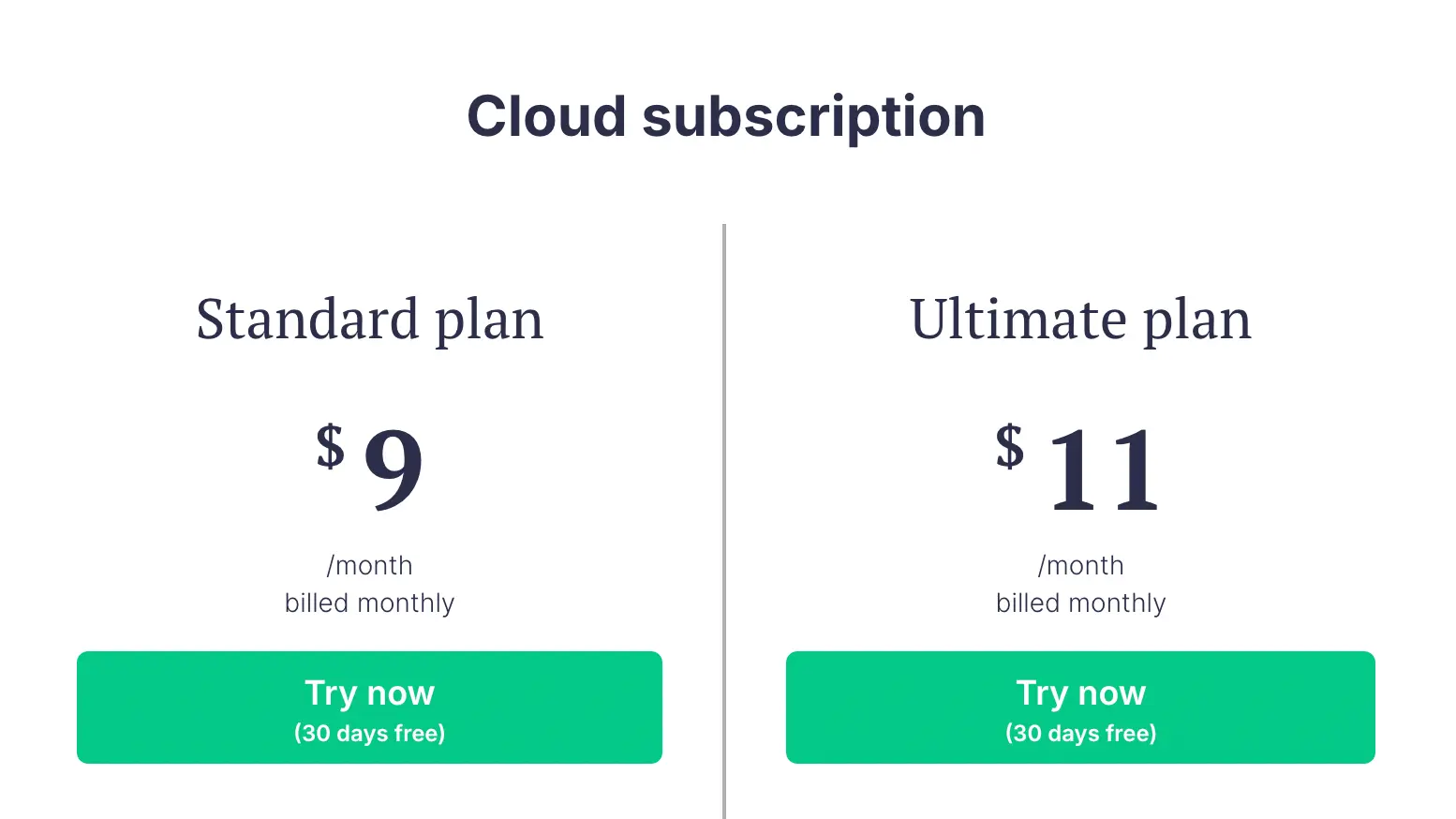 ManicTime individual monthly plan