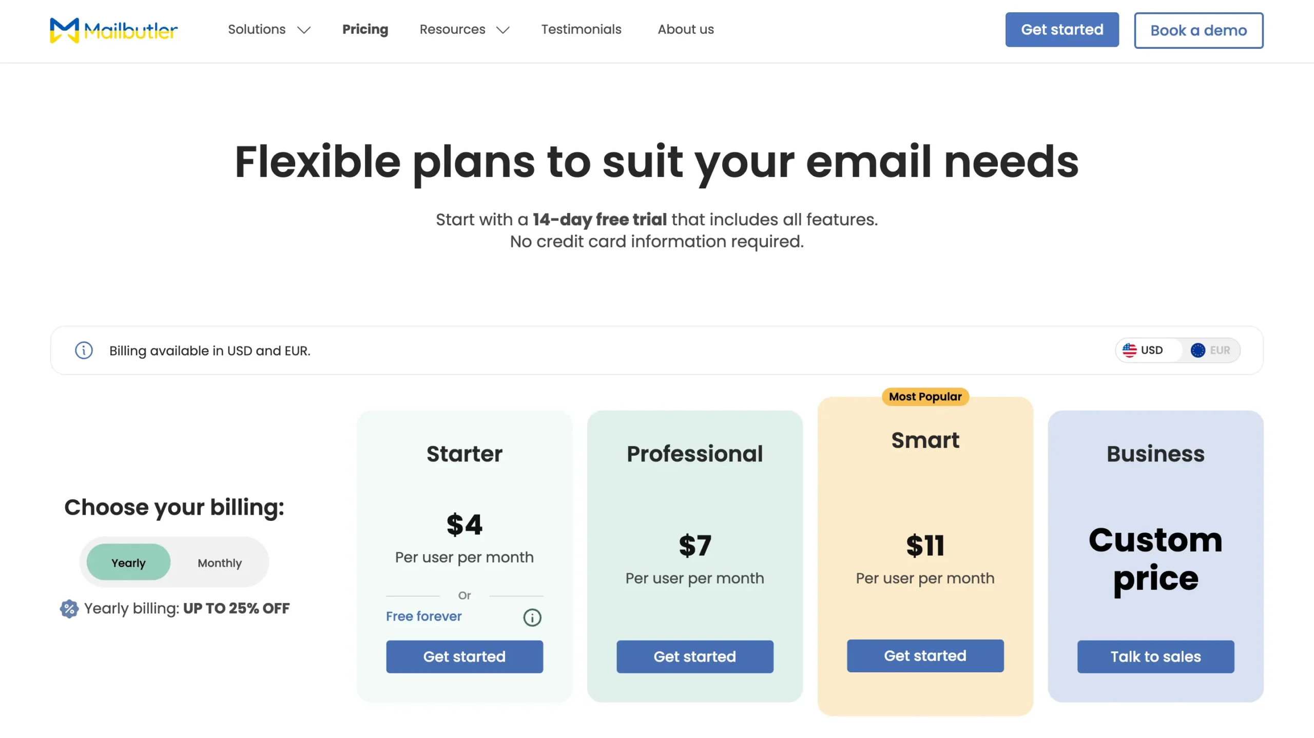 Mailbutler yearly price and plans