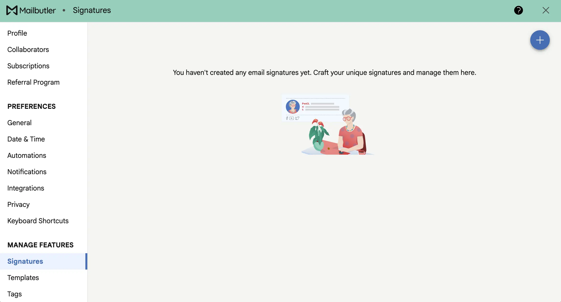 Signatures in Mailbutler