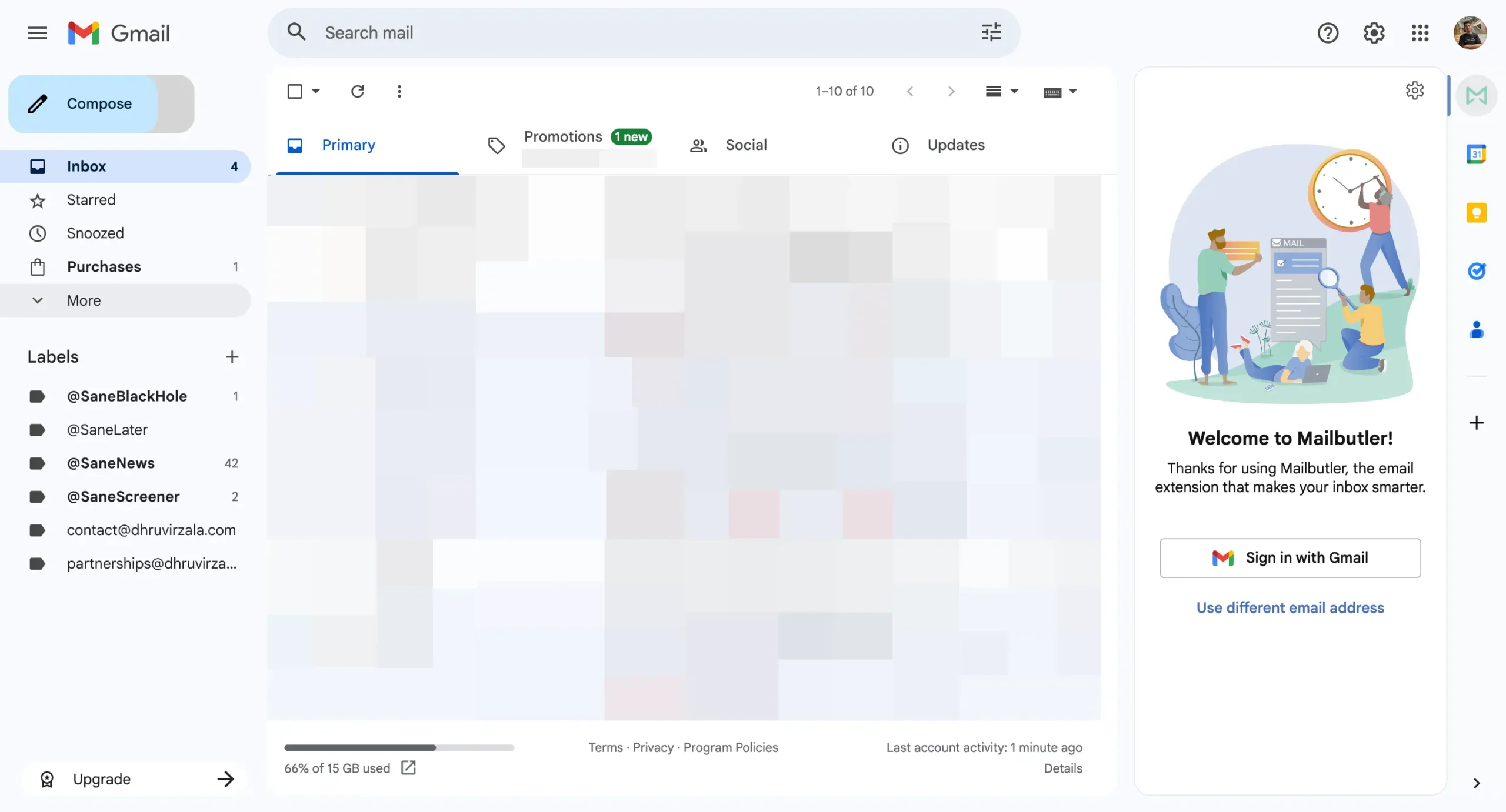 Signing up with Mailbutler on Gmail