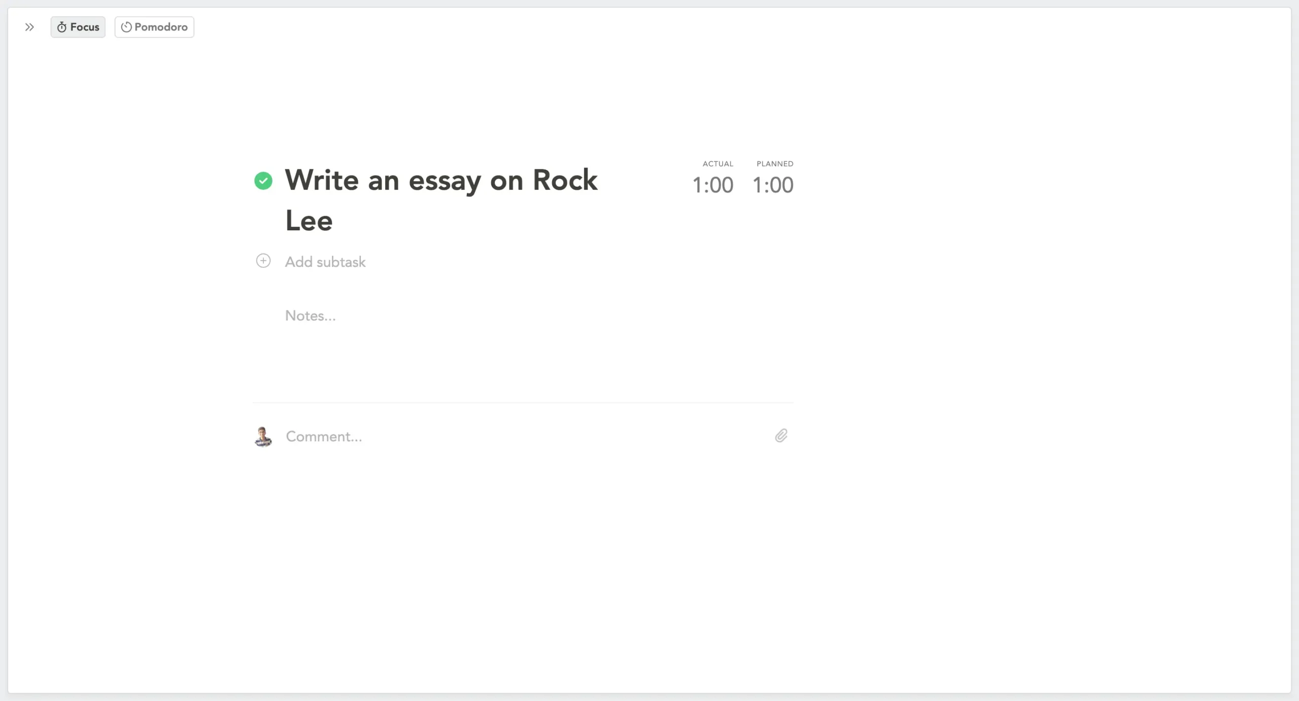 Focus Mode in Sunsama