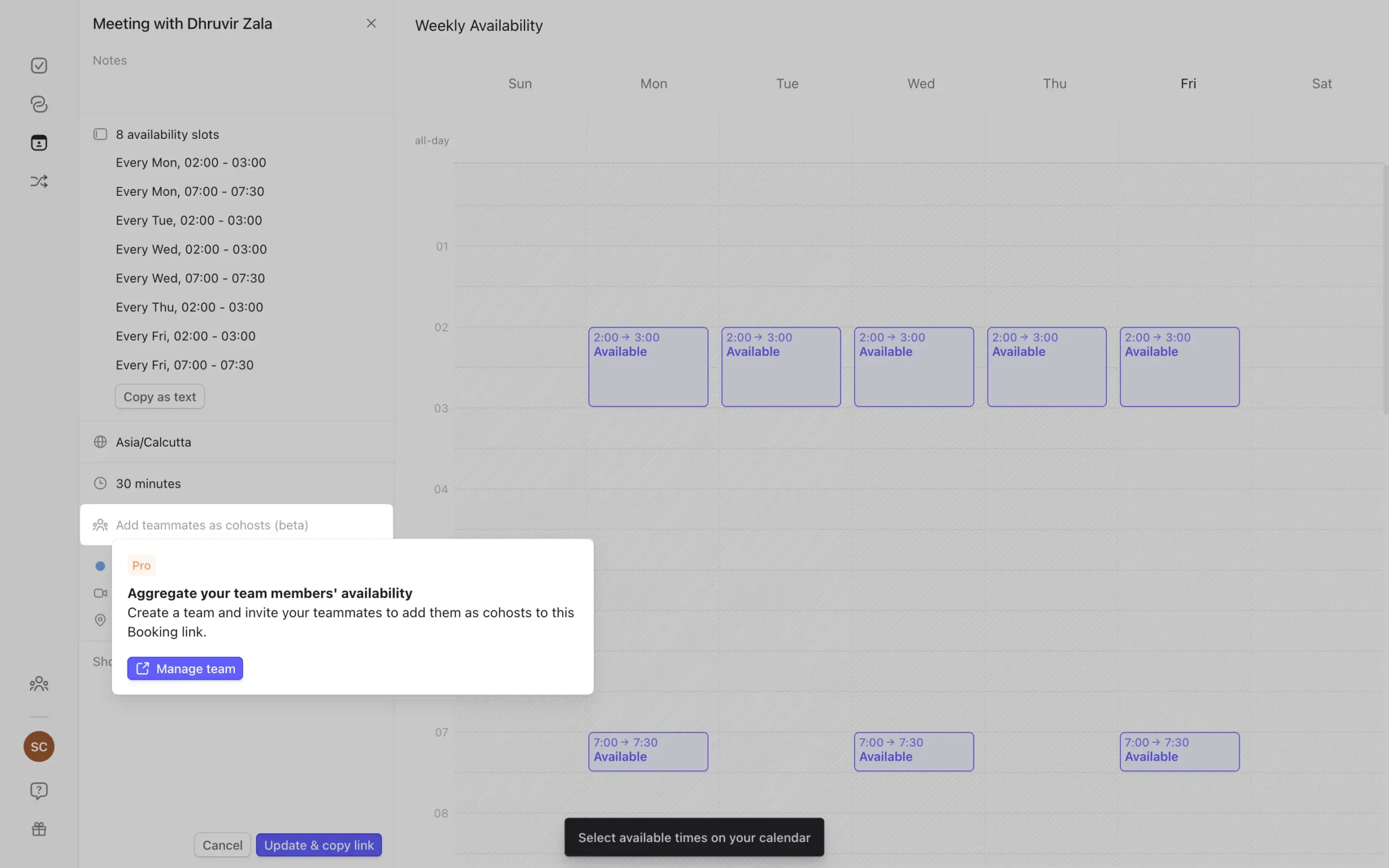 Adding co-hosts in Morgen meetings