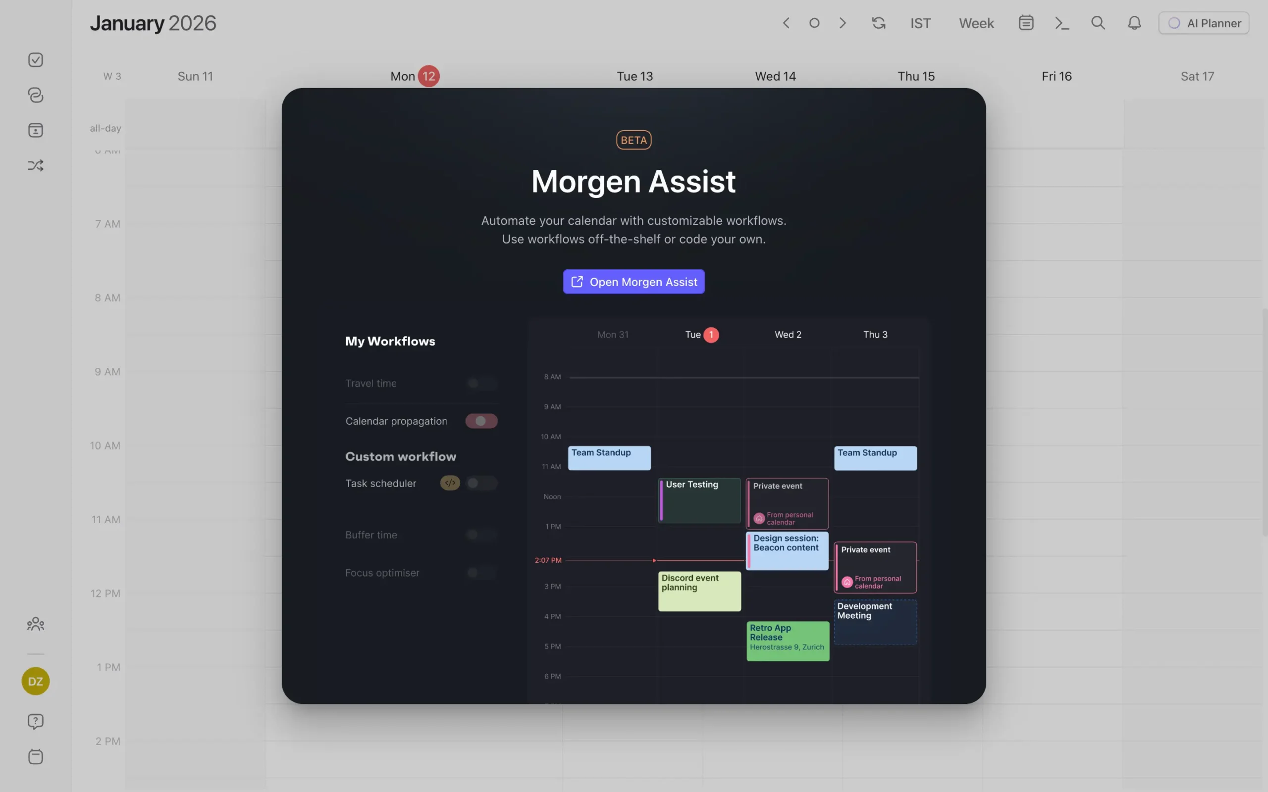 Morgen Assist aka custom workflows