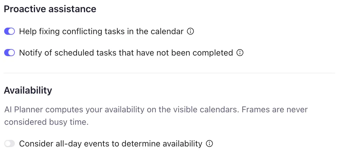 Proactive assistance in Morgen
