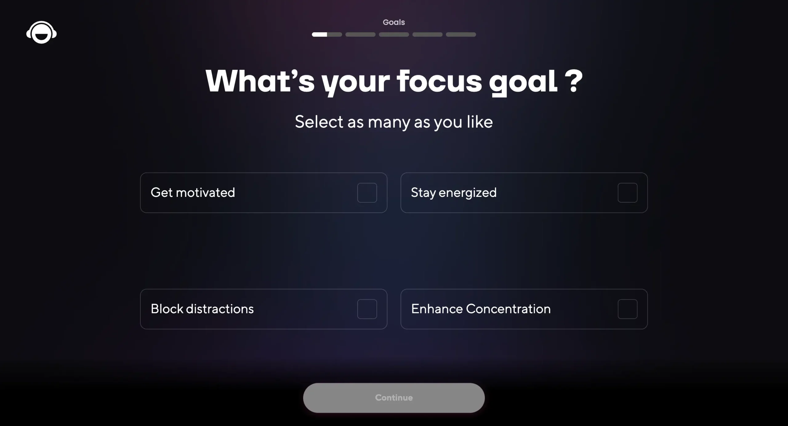 Brain.fm onboarding quiz